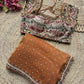Rust Brown Kundan & Pearl Embellished Saree with Designer Blouse