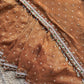 Rust Brown Kundan & Pearl Embellished Saree with Designer Blouse