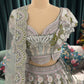 Exquisitely Embroidered Lehenga with Nature-Inspired Motifs