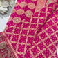 Grand Radiant Rani Saree with Golden Floral Motifs