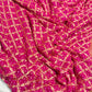 Grand Radiant Rani Saree with Golden Floral Motifs