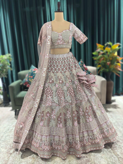 Regal Elephant Motif Embroidered Non Bridal Lehenga