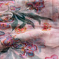 Blush Pink Floral Printed Organza Saree with Pearl Scallop Border
