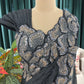 Grey Embroidered Saree with Luxe Floral Sequin Detailing