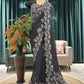 Grey Embroidered Saree with Luxe Floral Sequin Detailing