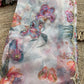 Ivory Blush Floral & Butterfly Printed Saree with Pearl Scallop Border