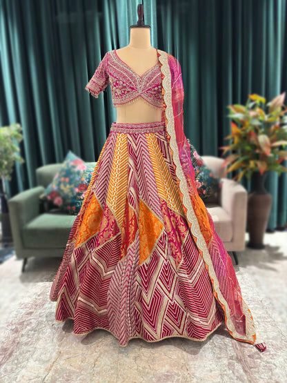 Exquisite Embroidered Lehenga Set for Traditional Elegance