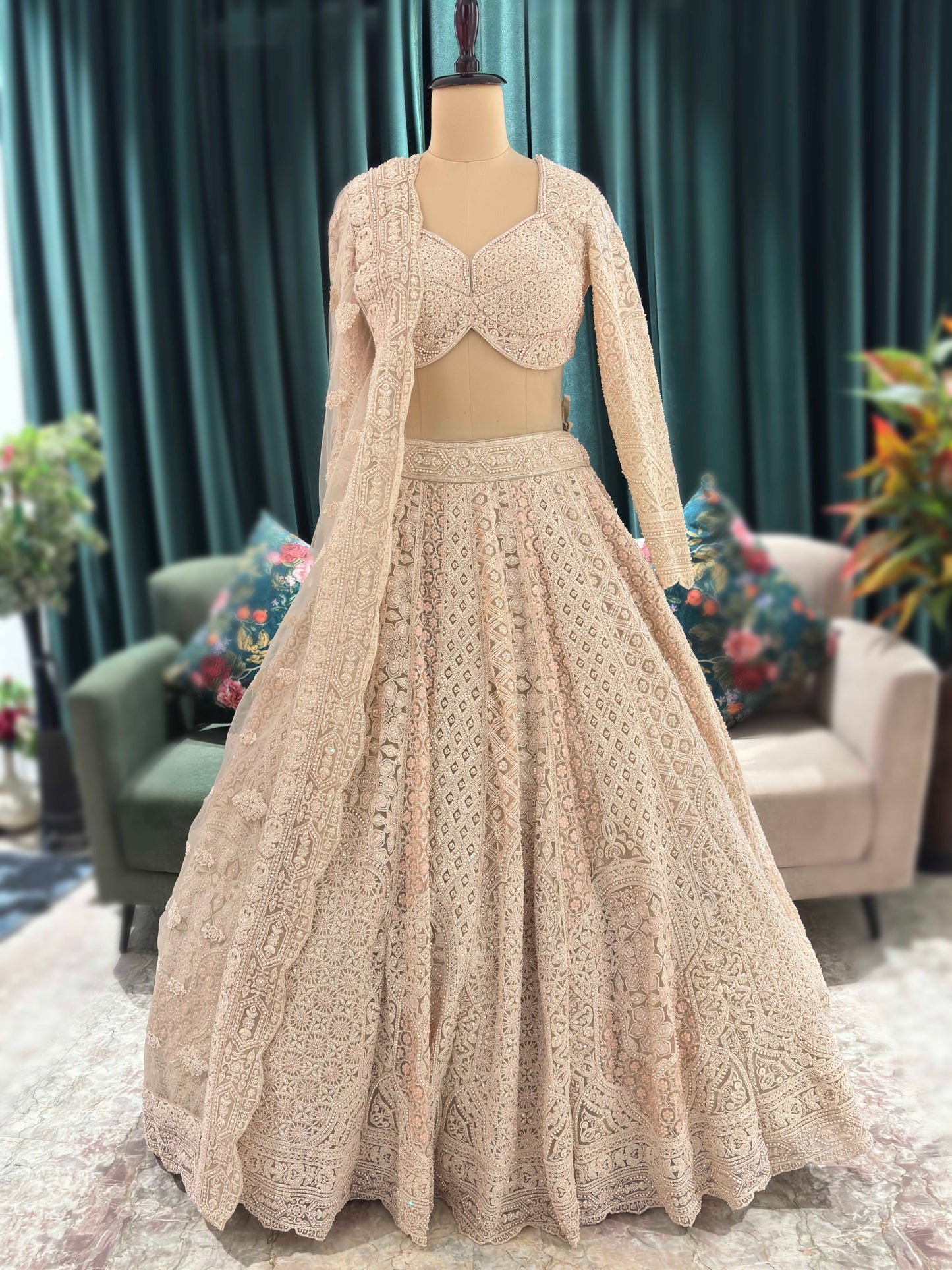 Intricate Embroidery Designer Lehenga with Dupatta