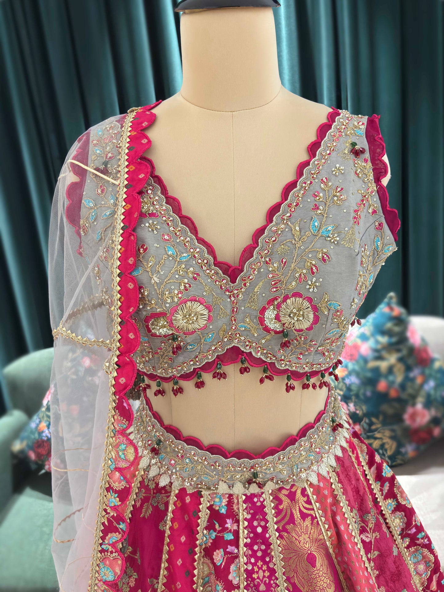 Elegant Traditional Lehenga with Intricate Design