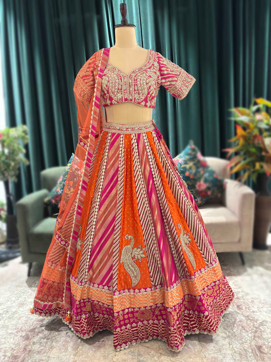 Exquisite Embroidered Lehenga with Traditional Artistry