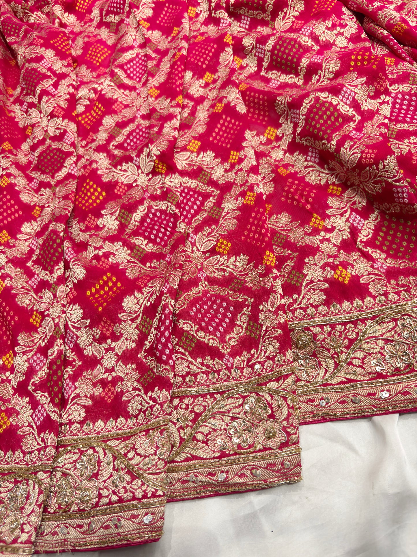 Designer Khaddi Georgette Sarees With Heavy Embroidered Border