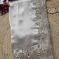 Silver Grey Embroidered Saree with Jewel Embellished Designer Blouse