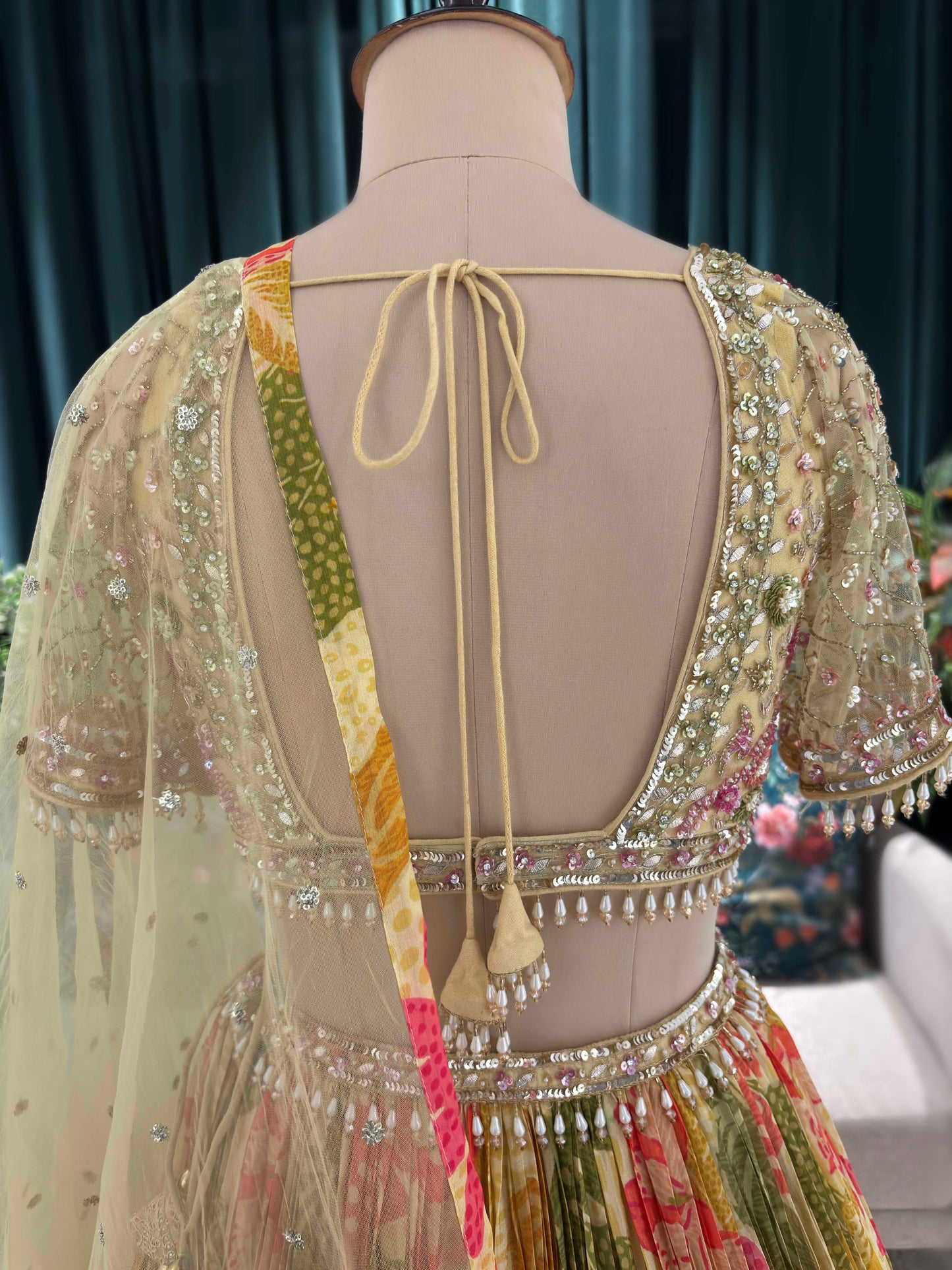 Perfect Floral Print Lehenga with Designer Blouse