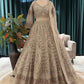 Hand-Embroidered Lehenga with Paisley Motifs and Sheer Dupatta