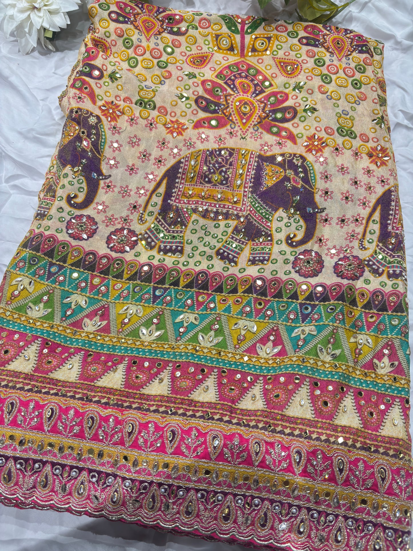 Grand Designer heritage saree With Designer Blouse