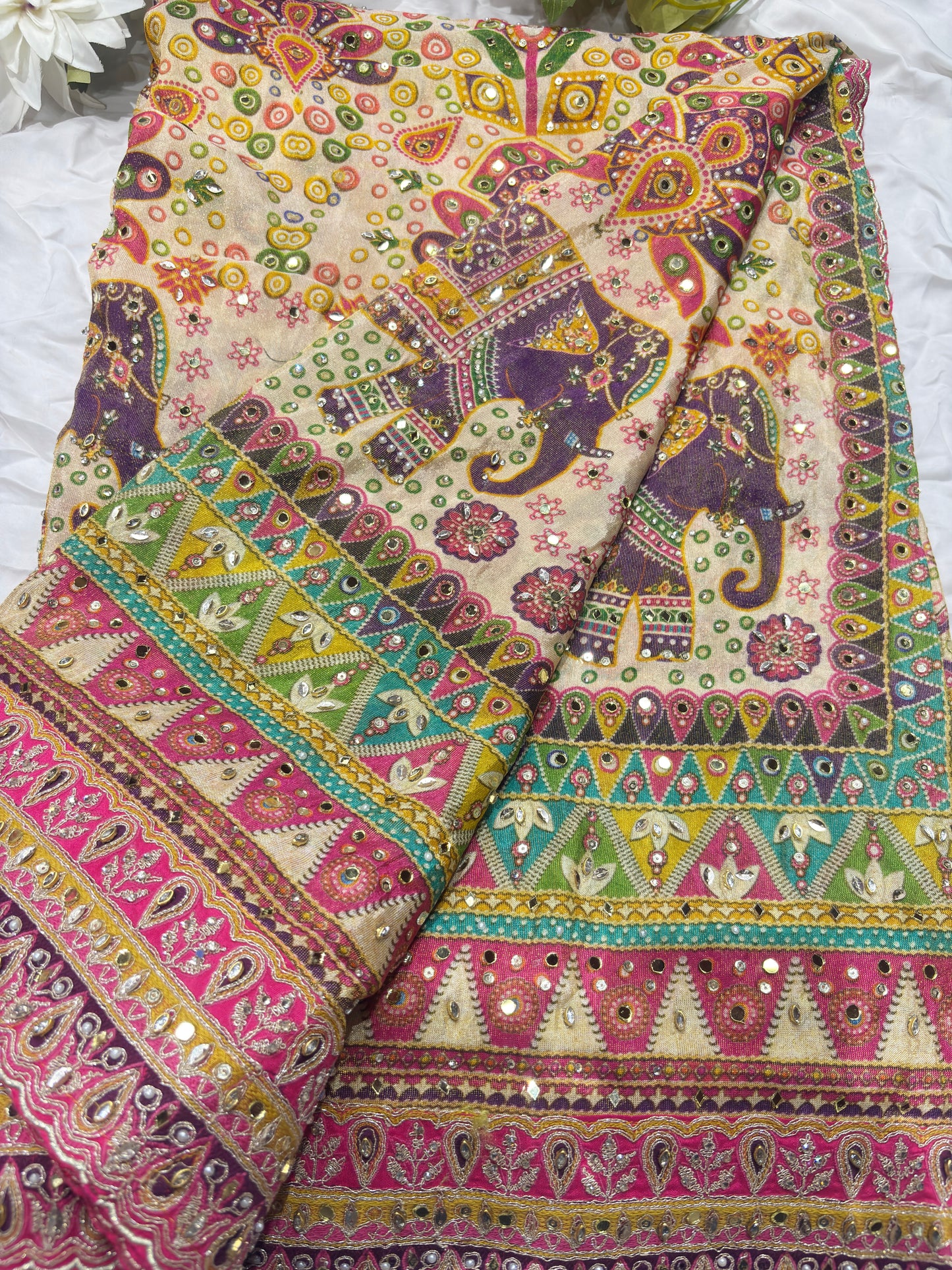 Grand Designer heritage saree With Designer Blouse