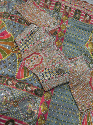 Rajwada Rang Mahal Heritahe Saree With Designer Blouse