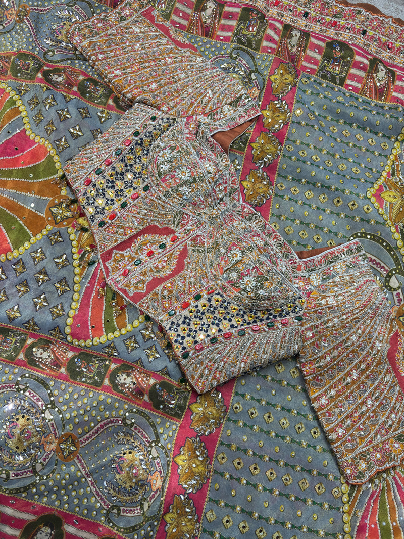 Rajwada Rang Mahal Heritahe Saree With Designer Blouse