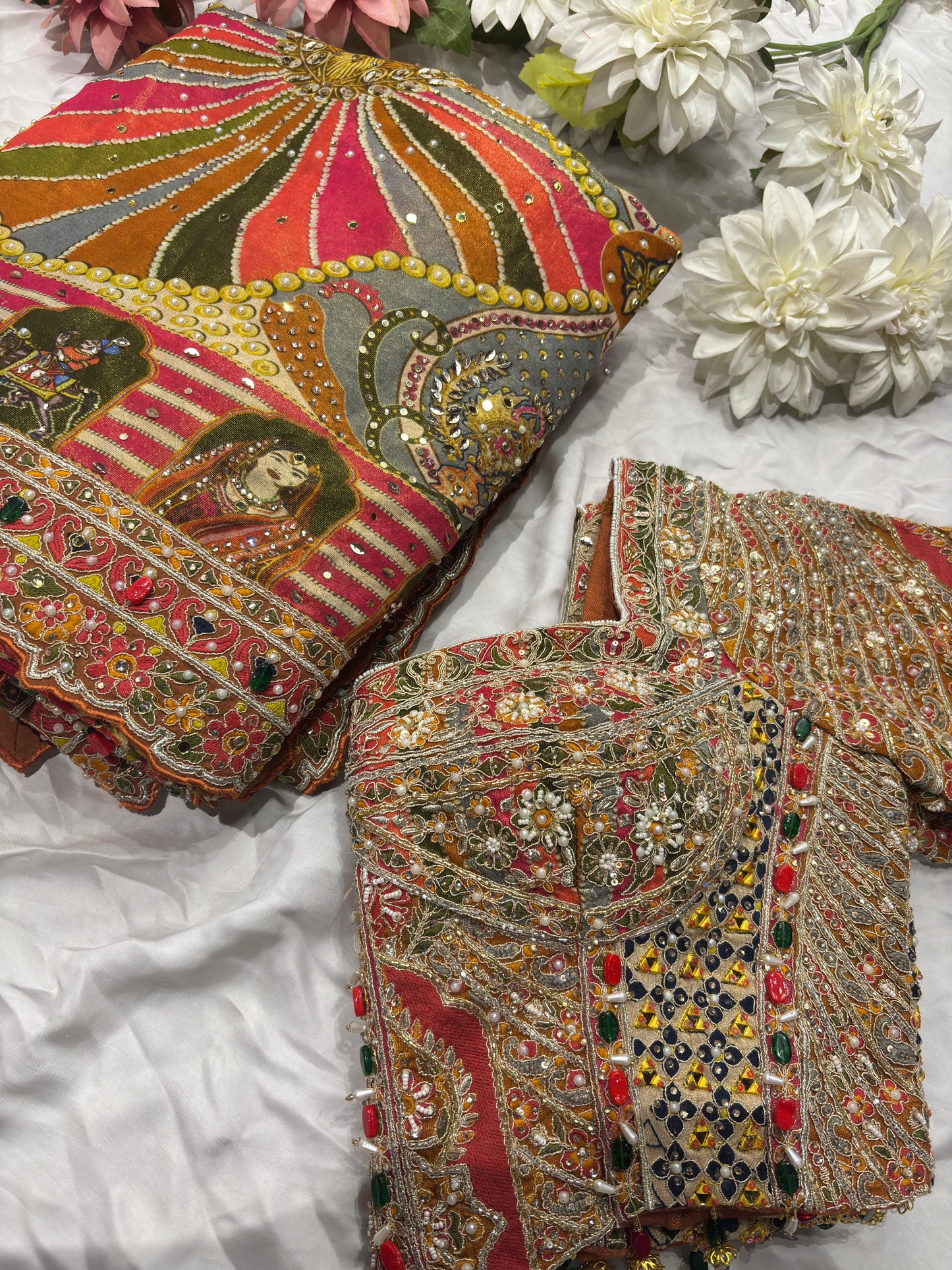 Rajwada Rang Mahal Heritahe Saree With Designer Blouse