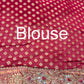 Red Rani Khaddi Georgette Saree with Heavy Zari & Mirror Embroidery