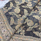 Black Designer Khaddi Georgette Saree with Gold Floral Weaving & Embroidered Border