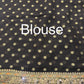 Black Designer Khaddi Georgette Saree with Gold Floral Weaving & Embroidered Border
