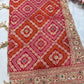 Designer Embroidered Saree with Ornate Gold Detailing