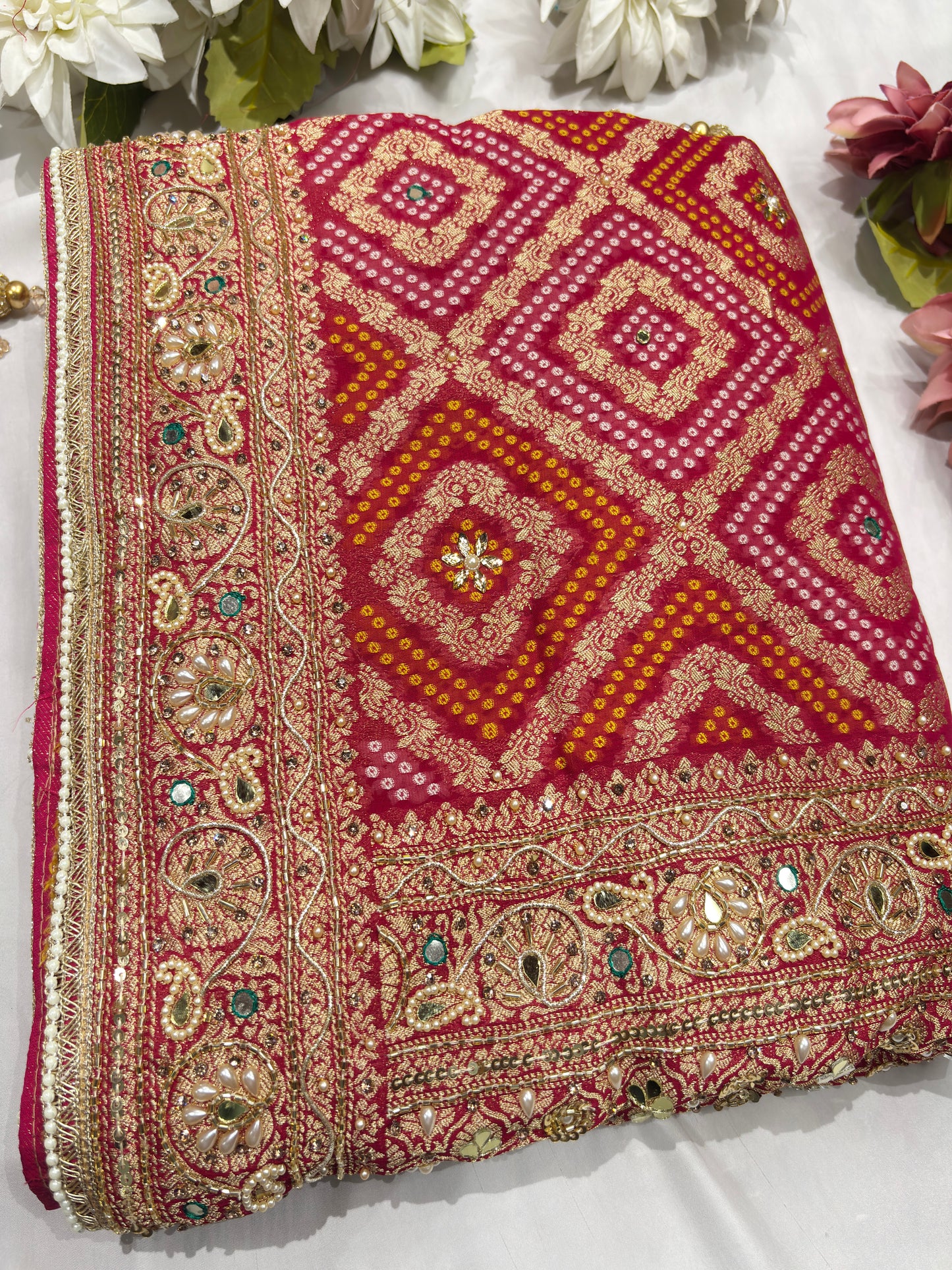 Designer Embroidered Saree with Sequins & Ornate Detailing