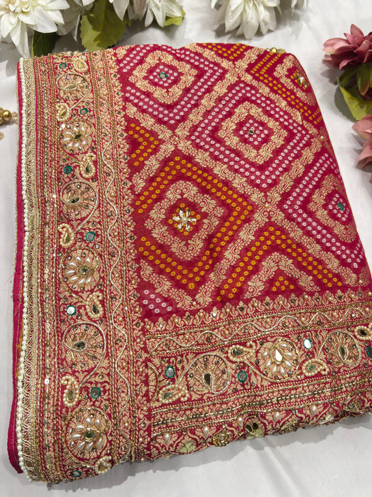 Designer Embroidered Saree with Sequins & Ornate Detailing