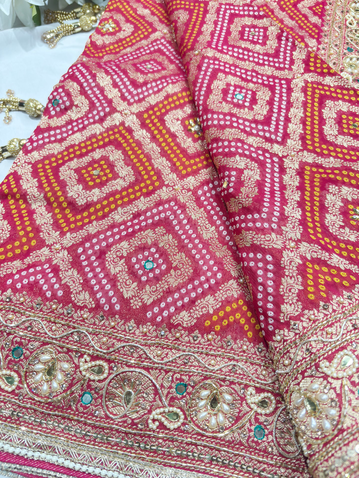 Designer Embroidered Saree with Sequins & Ornate Detailing