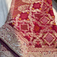 Grand Embroidered Designer Saree with Gold Motifs & Sequins