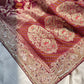 Grand Embroidered Designer Saree with Gold Motifs & Sequins