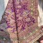 Grand Designer Embroidered Saree with Floral & Ornate Detailing