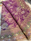 Grand Designer Embroidered Saree with Floral & Ornate Detailing