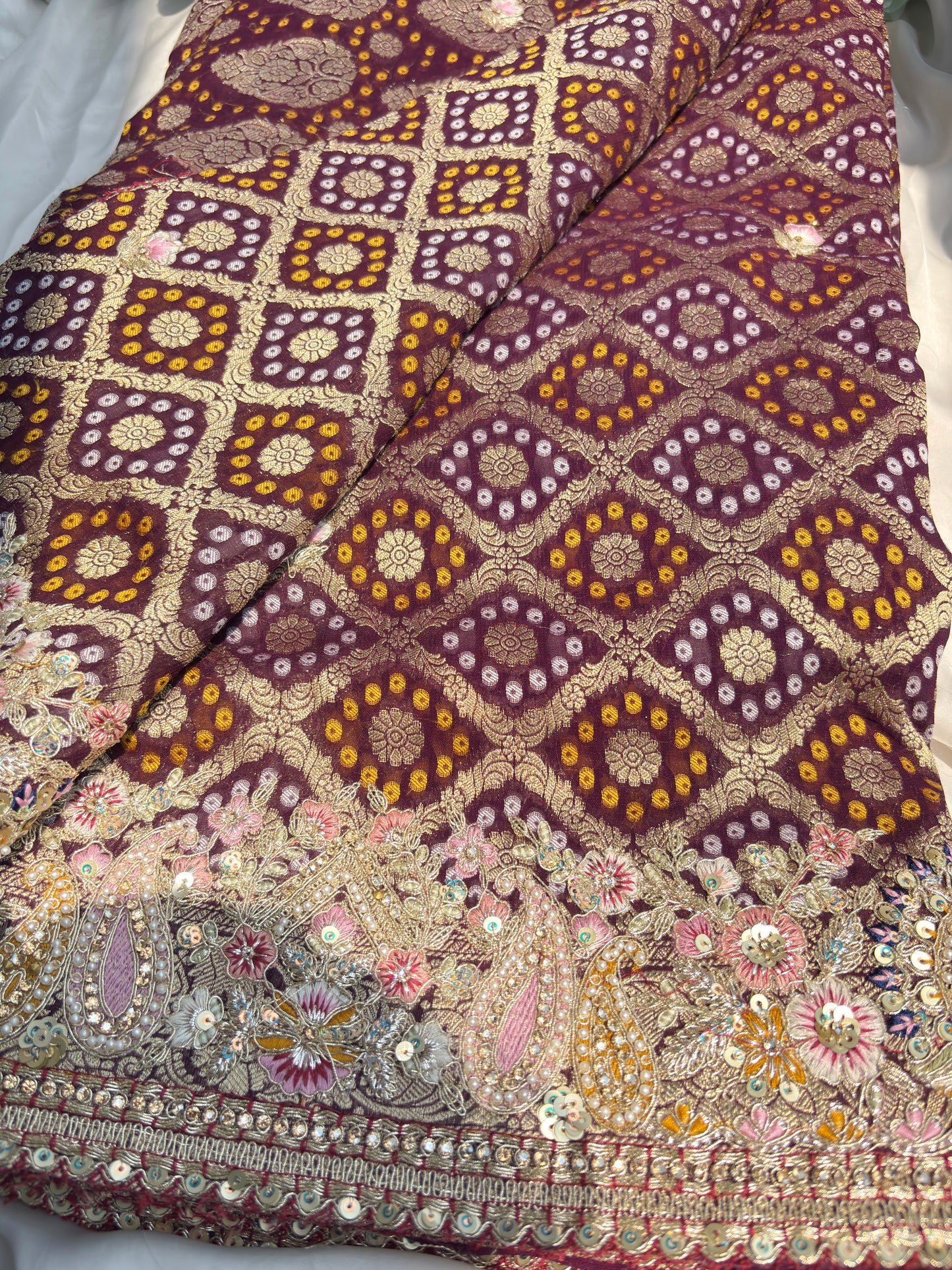 Designer Embroidered Saree with Peacock & Ornate Detailing