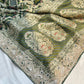 Grand Designer Khaddi Georgette Saree with Floral Motifs & Sequins