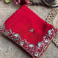 Red Embroidered Saree with Floral Sequin Designer Blouse