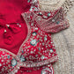 Red Embroidered Saree with Floral Sequin Designer Blouse