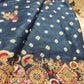 Gajji Silk Navy Blue Saree with Ornate Gold Embroidery