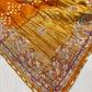 Gajji Silk Mustard Yellow Saree with Floral and Bird Motifs