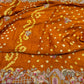 Gajji Silk Mustard Yellow Saree with Floral and Bird Motifs