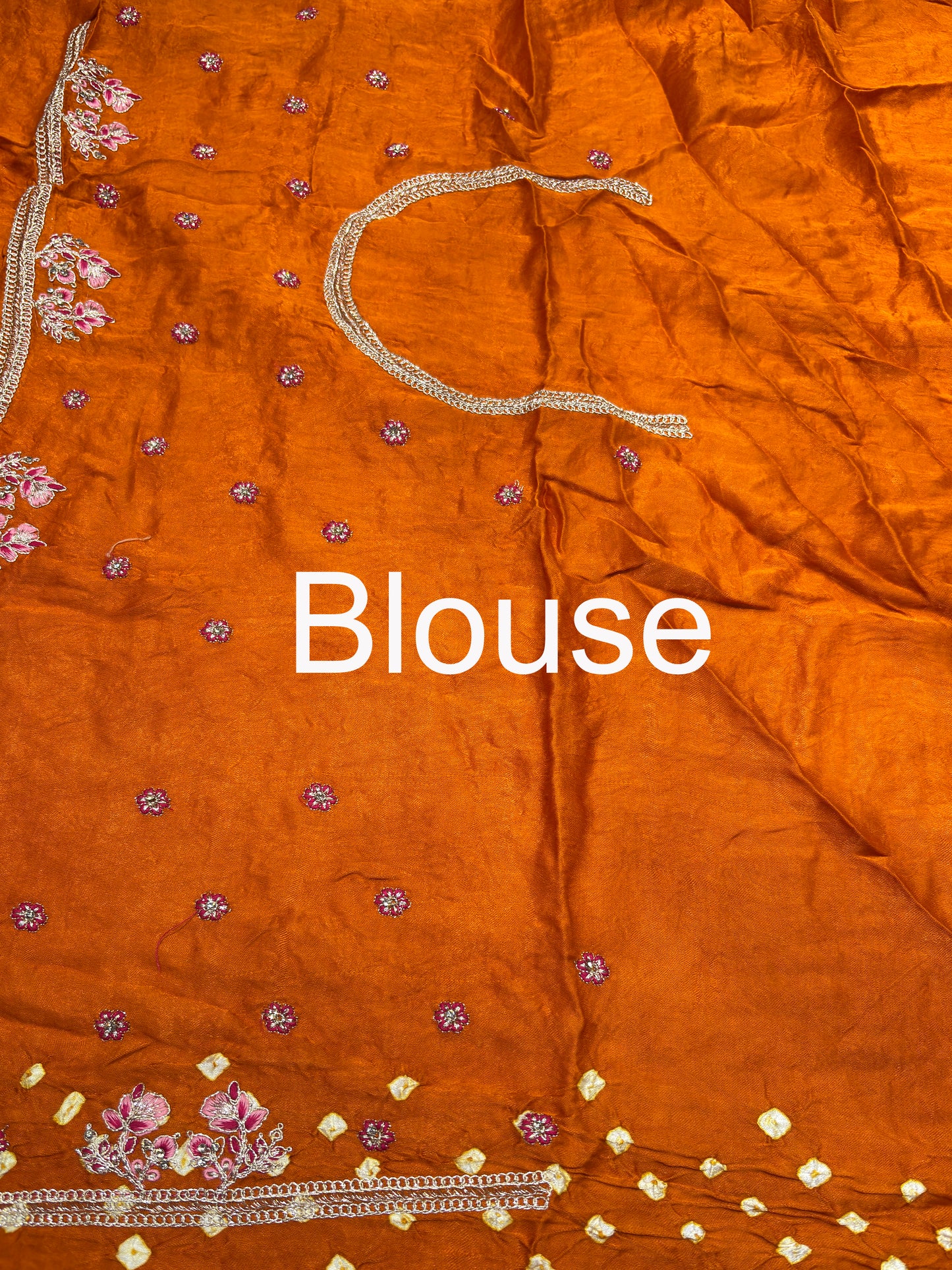 Gajji Silk Mustard Yellow Saree with Floral and Bird Motifs