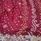 Gajji Silk Maroon Colour Saree with Floral and Bird Embroidery