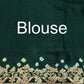 Gajji Silk Green Saree with Golden Floral Embroidery