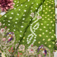 Gajji Silk Sage Green Saree with Bird and Floral Embroidery