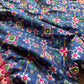 Navy Blue Patola Saree with Pink Embellished Floral Border