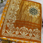 Gajji Silk Mustard Yellow Colour Saree with Floral Vine Embroidery