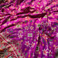 Magenta Patola Saree with Floral Motifs & Embellished Border