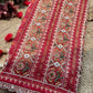 Red Patola Saree with Floral Beadwork & Embellished Border