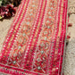 Rani Pink Patola Saree with Elephant Motifs & Embellished Border